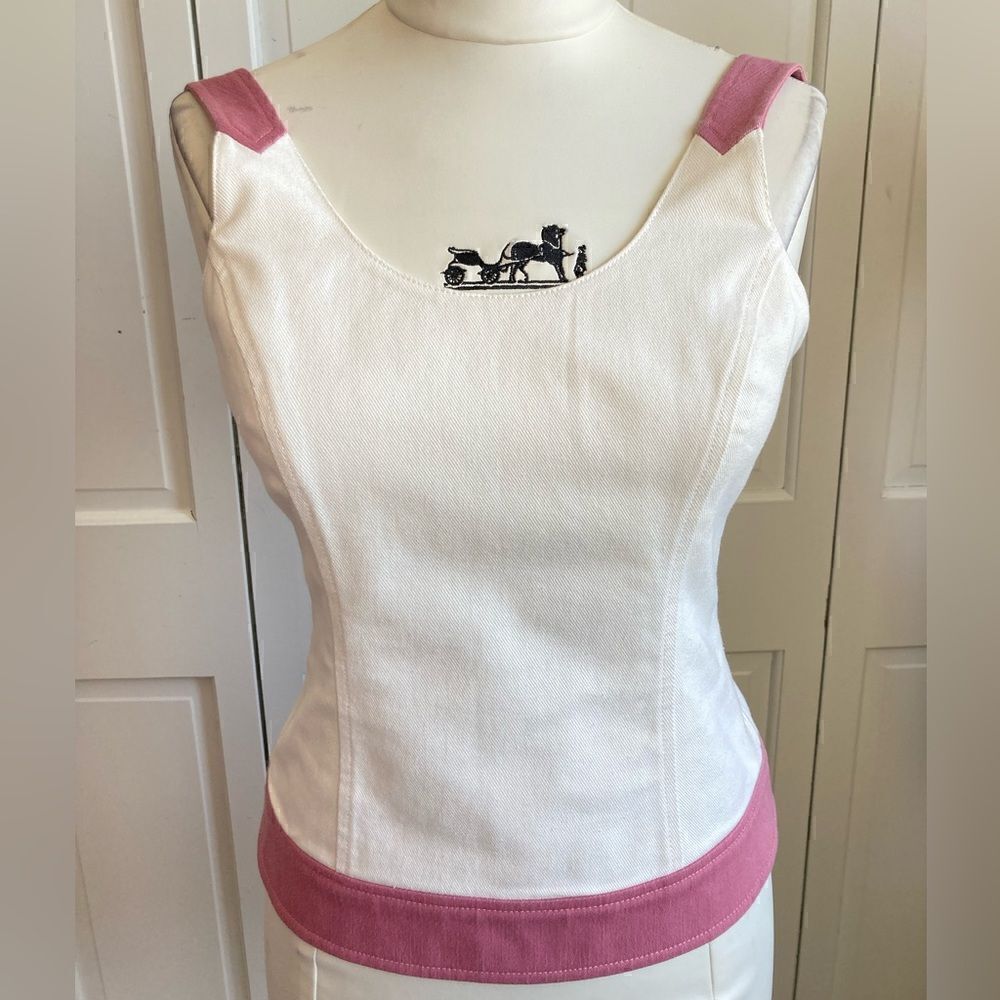 Vintage Chanel Pink & White Top - Picture 3 of 8